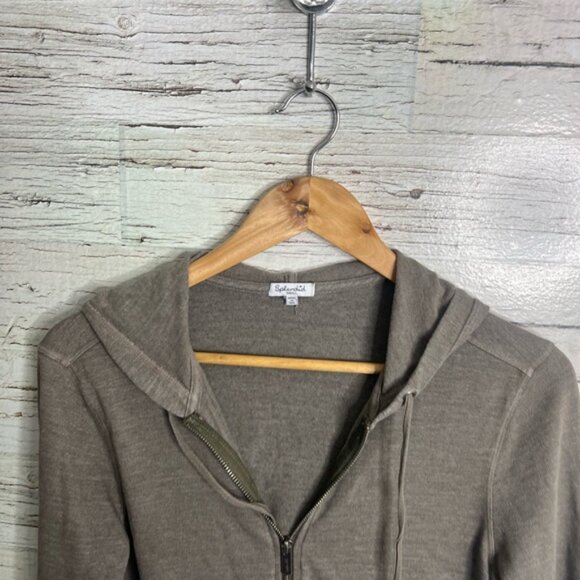 Splendid Olive Green brown Zip-Up Hoodie size small - Picture 5 of 8